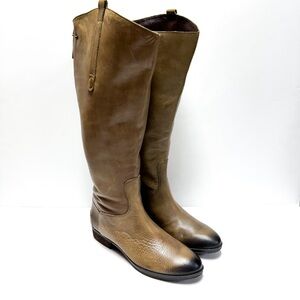 Sam Edelman Penny Knee High Olive Leather Riding Boots